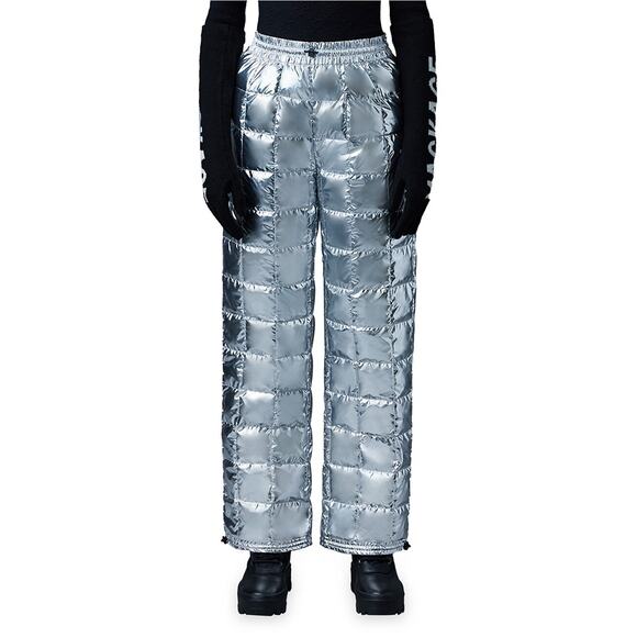 Mackage 'Aeryn' Silver Metallic Down Ski Pants Size S - Picture 1 of 5